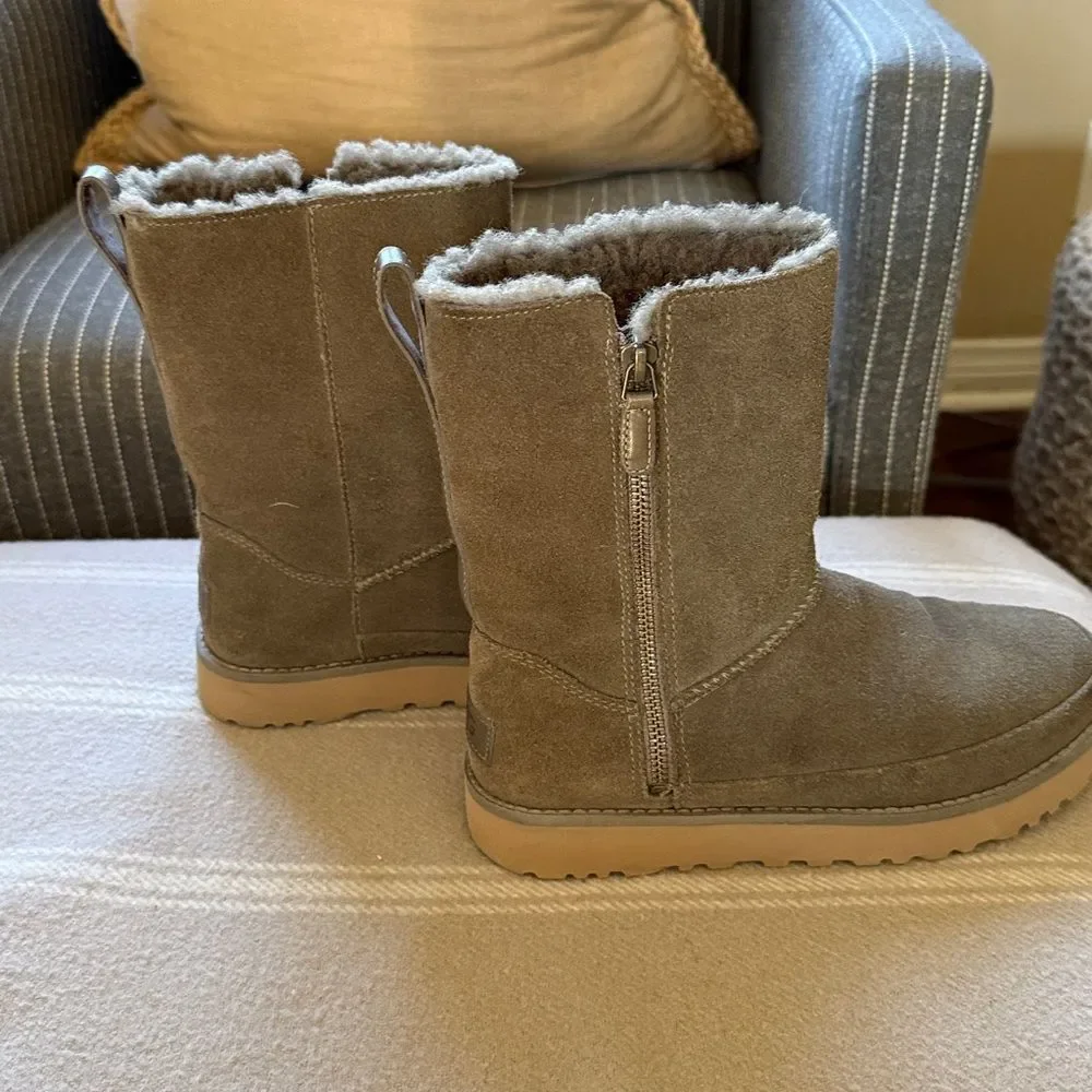 UGG Classic Zip Short Eucalyptus Boots 6